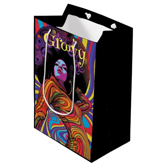 Groovy Retro Gift Bag (Front Angled)