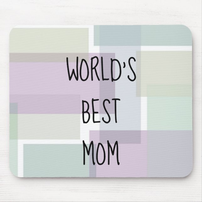 Groovy Retro Green Dusty Blue Floral Mouse Pad (Front)