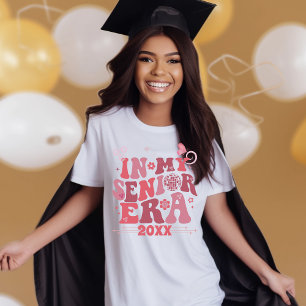 Groovy Retro High School Senior Era Name Date T-Shirt