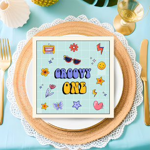 Groovy  Retro Hippie Birthday Party Napkins