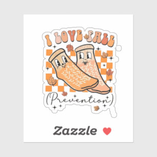 Groovy Retro I Love Fall Prevention Funny