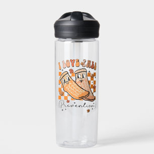 Groovy Retro I Love Fall Prevention Funny  Water Bottle