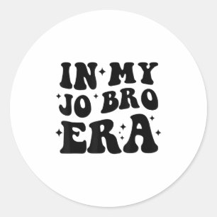 Groovy Retro In My Jo Bro Era Funny Womens Mens Classic Round Sticker