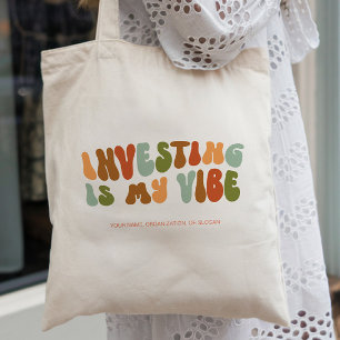 Groovy Retro Investing is My Vibe, Finance Manager Tote Bag
