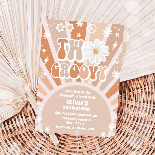 Groovy Retro Kids Birthday Invitation (Creator Uploaded)