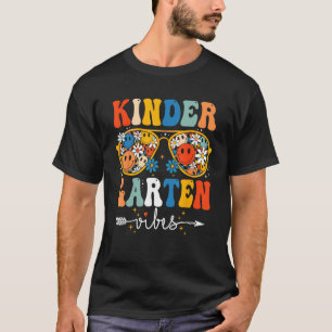 Groovy Retro Kindergarten Vibes First Day Back To T-Shirt