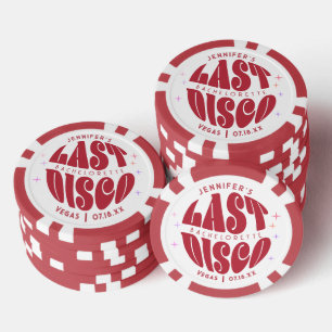 Groovy Retro Last Disco Bachelorette Weekend Party Poker Chips