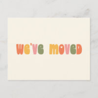 Groovy Retro Minimalist Moved New Home Address