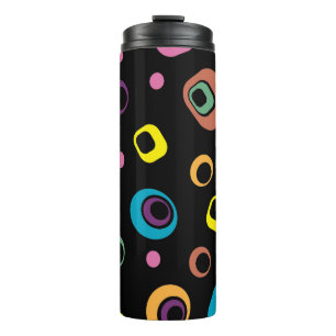 Groovy Retro Mod Colourful Geometric Thermal  Tumbler
