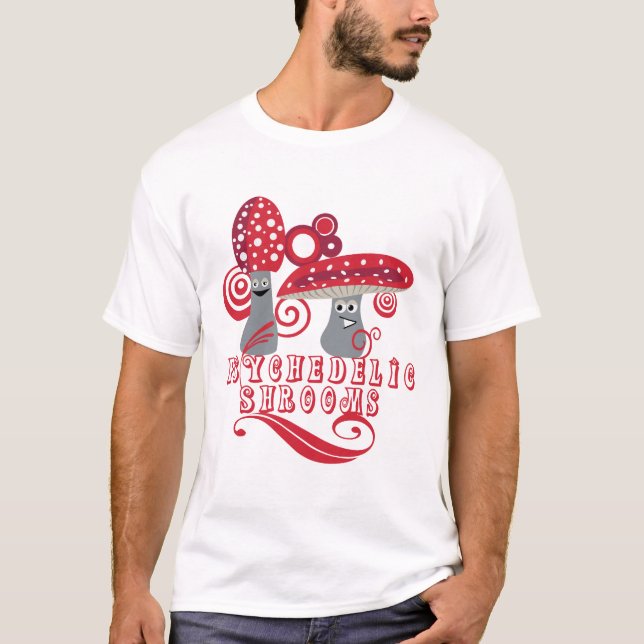 Groovy Retro Mushrooms Men's T-Shirt (Front)