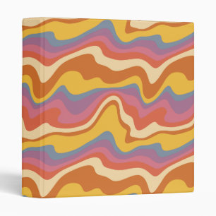 Groovy Retro Pattern Binder