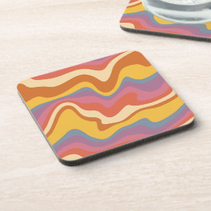 Groovy Retro Pattern Coaster