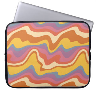 Groovy Retro Pattern Laptop Sleeve
