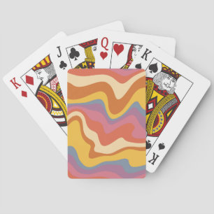 Groovy Retro Pattern Playing Cards