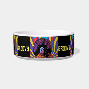 Groovy Retro Pet Bowl