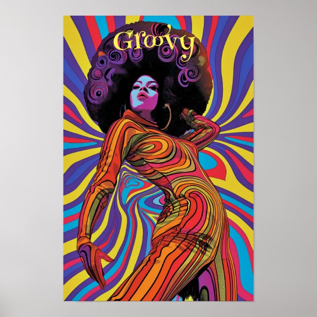 Groovy Retro Poster (Front)
