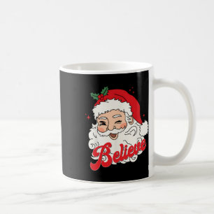 Groovy Retro Santa Claus Believe Christmas Women K Coffee Mug