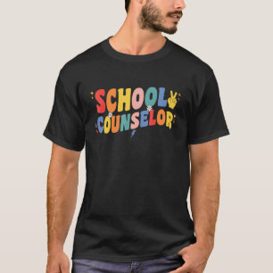 Groovy Retro School Counselor Counseling Back To S T-Shirt