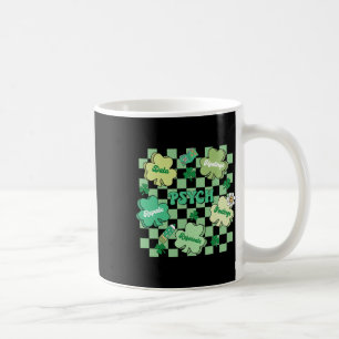 Groovy Retro School Psychologist St Patrick's Day  Coffee Mug