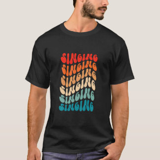 Groovy Retro Singing Singer Retro 70s Hippie Boho T-Shirt