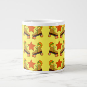 Groovy Retro Skate Pattern Large Coffee Mug
