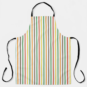 Groovy retro stripes apron