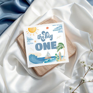 Groovy Retro Surf Beach Birthday Napkins