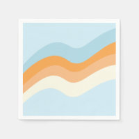 Groovy Retro Vibes Blue Orange