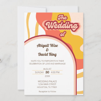 Groovy Retro Vibes Vintage Invitation
