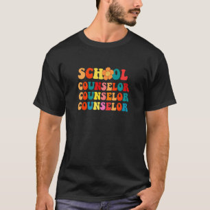 Groovy Retro Vintage School Counsellor Teacher Bac T-Shirt