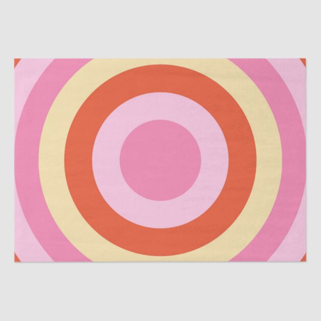 Groovy Retro Vintage Seventies Circle Tissue Paper (Front)