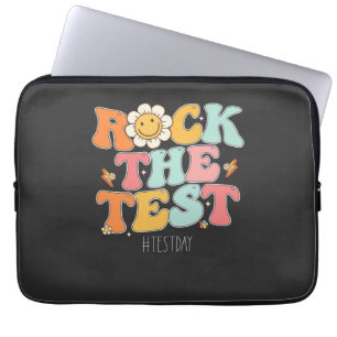 Groovy Rock The Test Motivational Testing Day Laptop Sleeve
