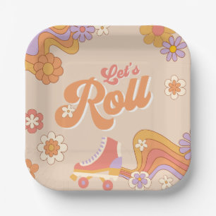 Groovy Roller Skate Paper Plates