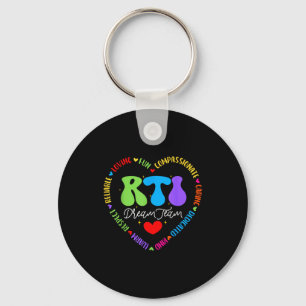 Groovy Rti Dream Team T Resnse Intervention Squad Keychain