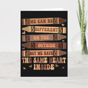 Groovy Same Heart Inside Black History Month Men W Card