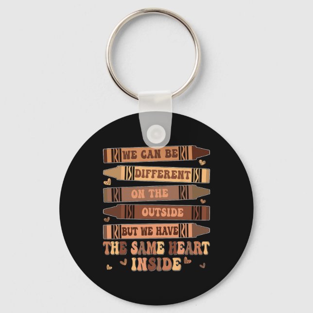 Groovy Same Heart Inside Black History Month Men W Keychain (Front)