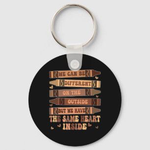 Groovy Same Heart Inside Black History Month Men W Keychain