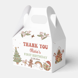 Groovy Santa Christmas Birthday Party Favor Box