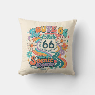 Groovy Scenic Mother Road Accent Throw Pillow