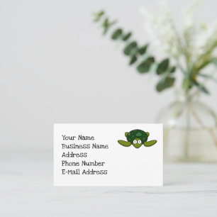 Groovy Sea Turtle Cartoon, Funny Ocean “Dude" Business Card