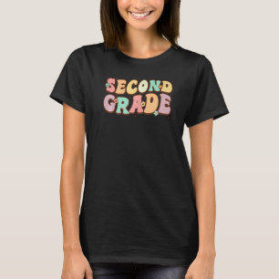 Groovy Second Grade Student 2nd Grade Teacher Back T-Shirt