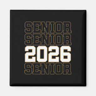 Groovy Senior 2026 Cl Of 2026 Graduate Senior Men Magnet