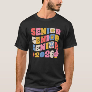 Groovy Senior 2026 Graduation Back To School Class T-Shirt