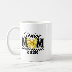 Groovy Senior Mom Softll Cl Of 2026 Coquette Bow M Coffee Mug