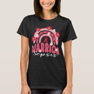 groovy sepsis warrior rainbow flower   T-Shirt