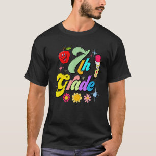 Groovy Seventh Grade Vibes Retro Back To School Te T-Shirt