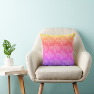 GROOVY SEVENTIES RETRO PATTERN THROW PILLOW