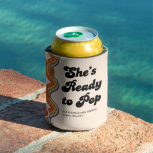Groovy Shes Ready to Pop Persimmon Mustard Cream Can Cooler