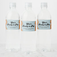 Groovy Shes Ready to Pop Retro Dusty Blue 