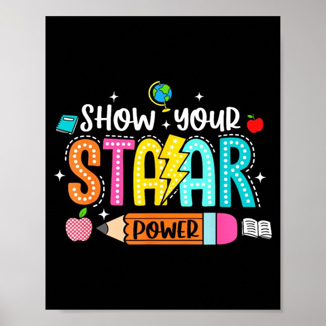 Groovy show staar power teacher testing exam test poster (Front)